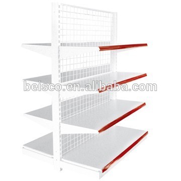 steel wire mesh back panel mini shop display gondola shelving, shop display shelving